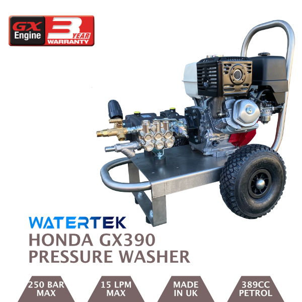 Watertek Honda GX390 15LPM 250 Bar Pressure Washer